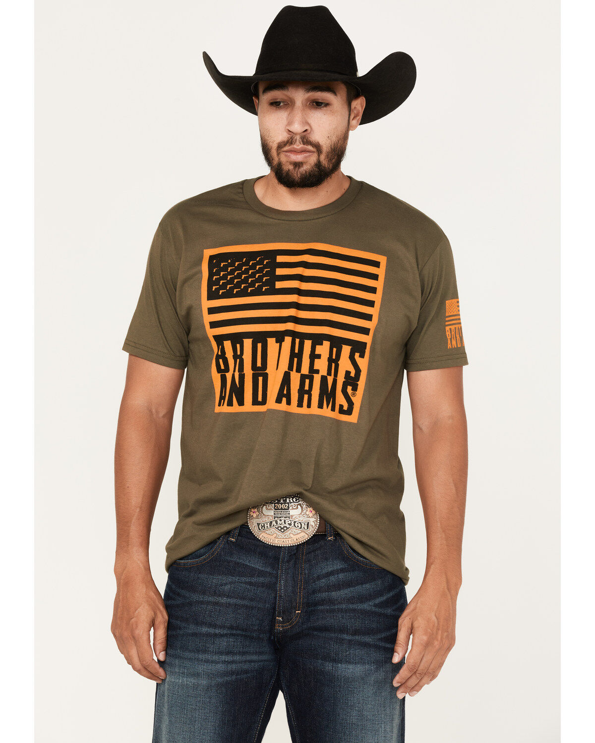 Men's Brothers & Arms Flag Logo Graphic T-Shirt
