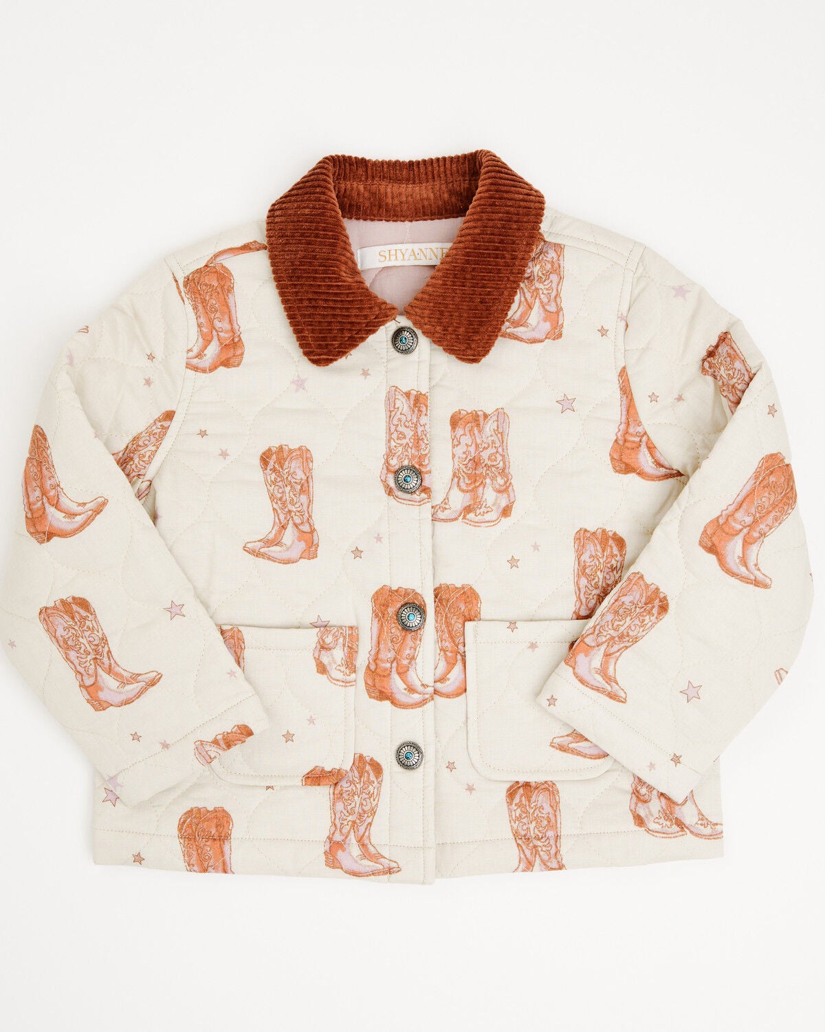Girls' Shyanne Toddler Francis Cowboy Boot Snap Quilted Jacket