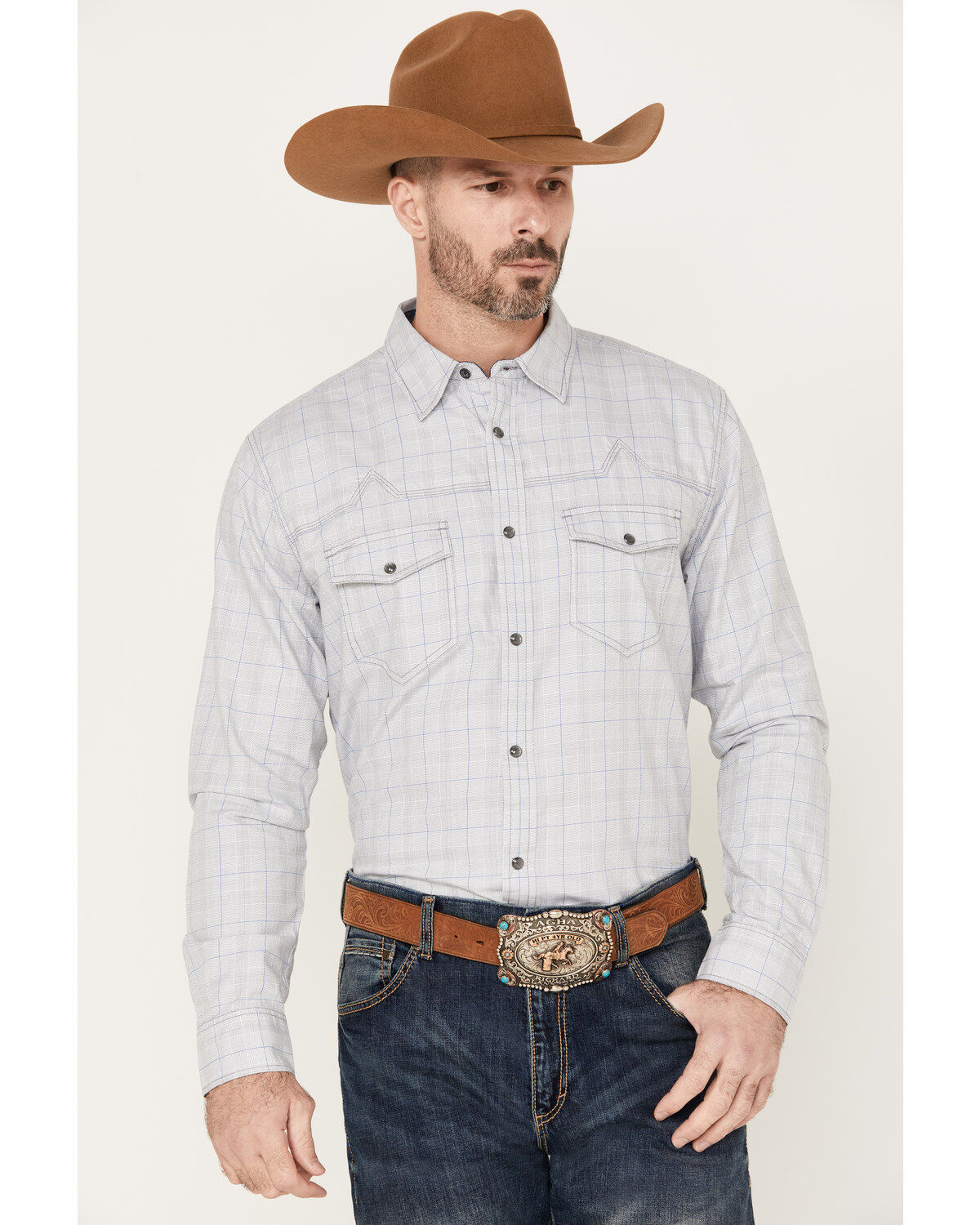 Men's Moonshine Classy Malange Print Long Sleeve Snap Western Shirt