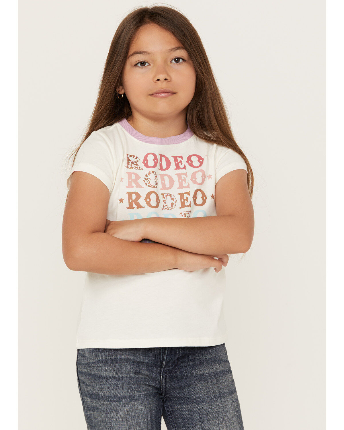 Girls' Shyanne Rodeo Short Sleeve Graphic Ringer Tee