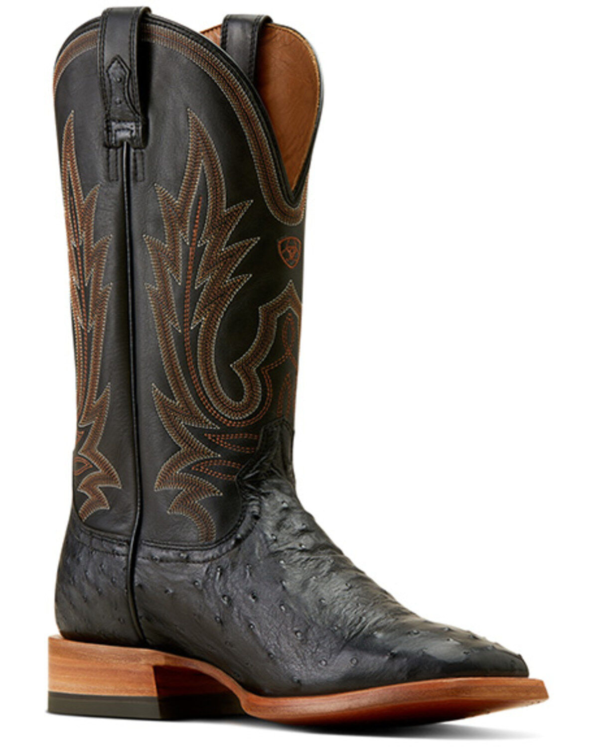 Men's Ariat Showboat Exotic Ostrich Western Boots - Square Toe