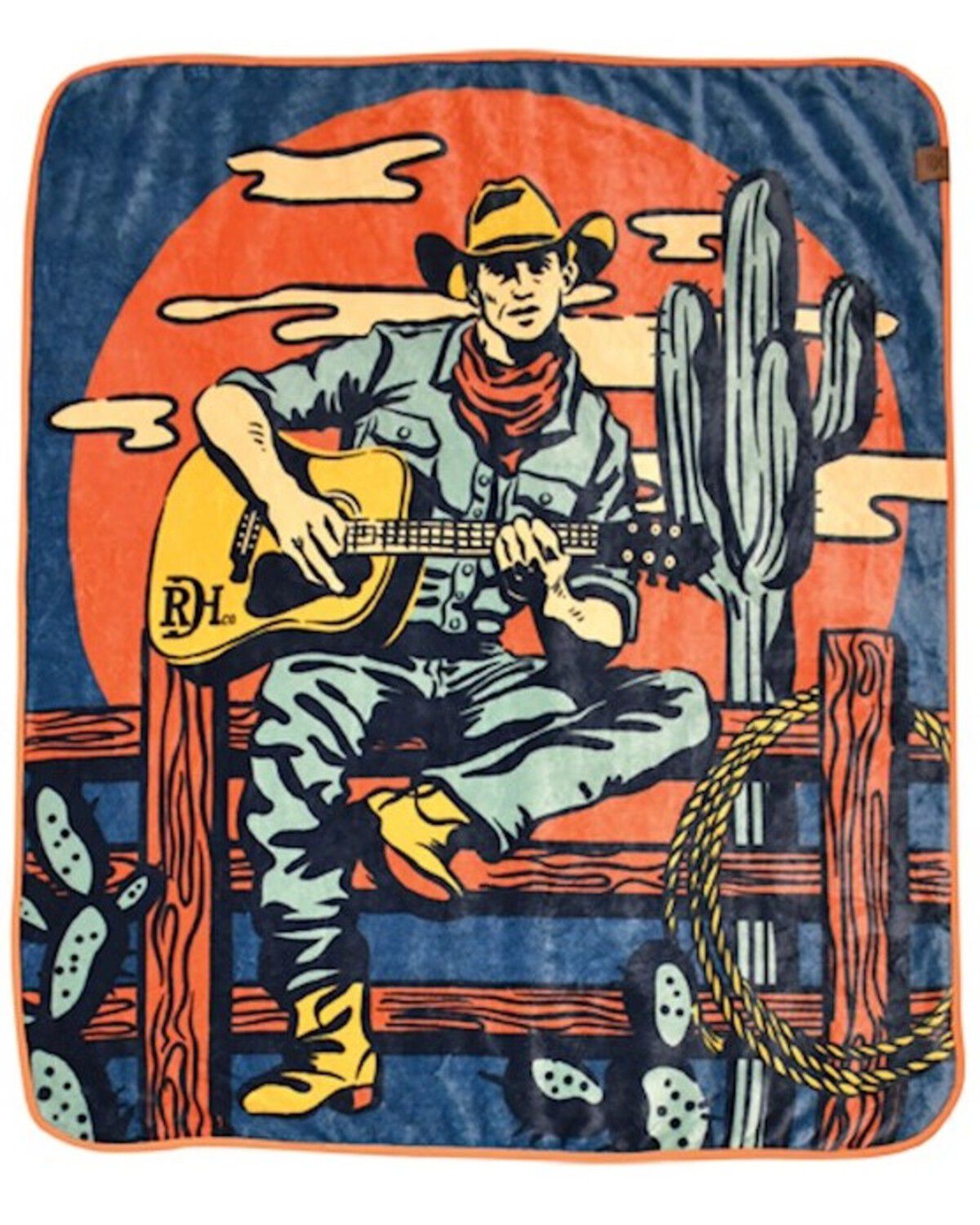 Red Dirt Hat Singing Cowboy Fleece Blanket