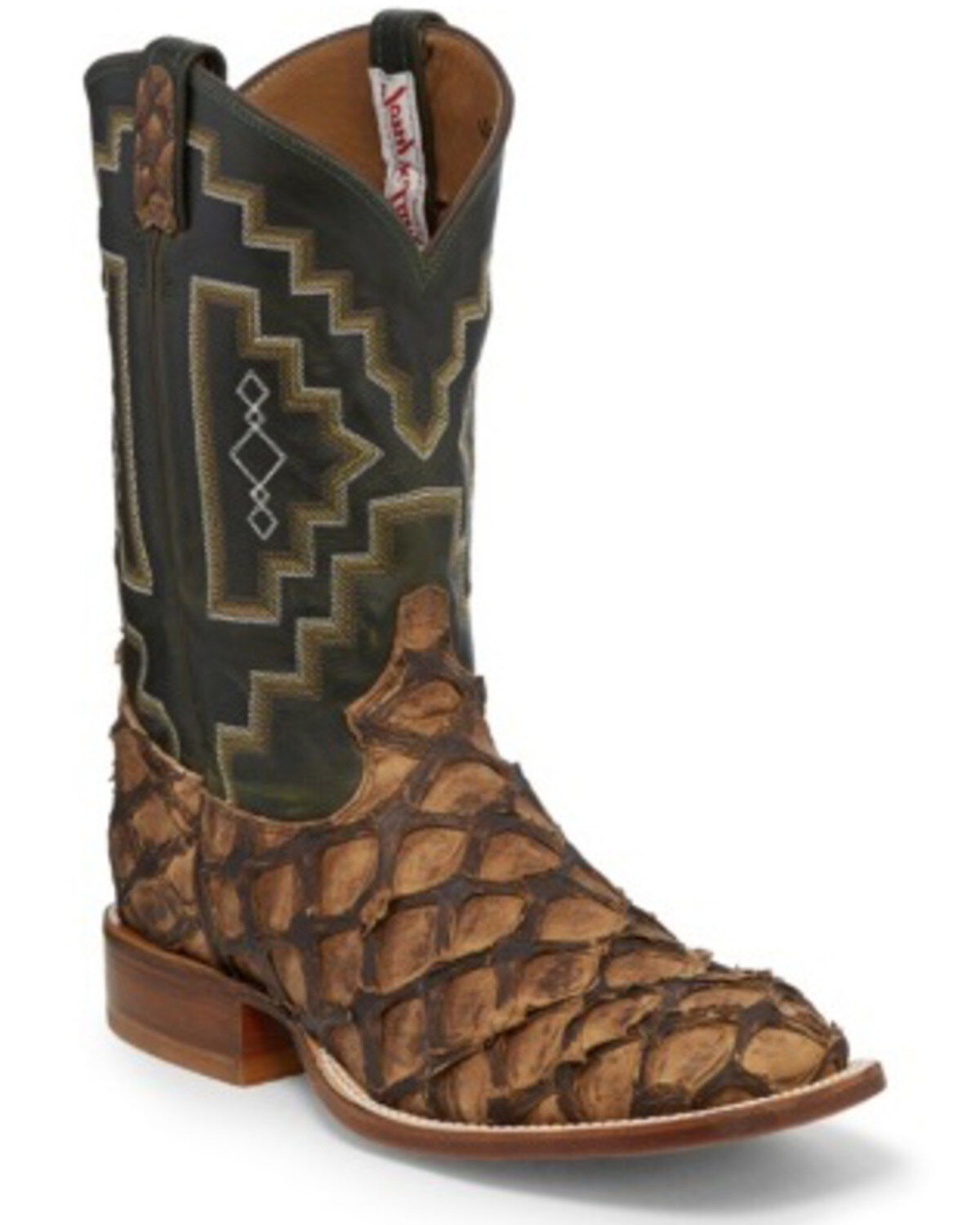 Men's Tony Lama Leviathan Chocolate Western Boots - Square Toe
