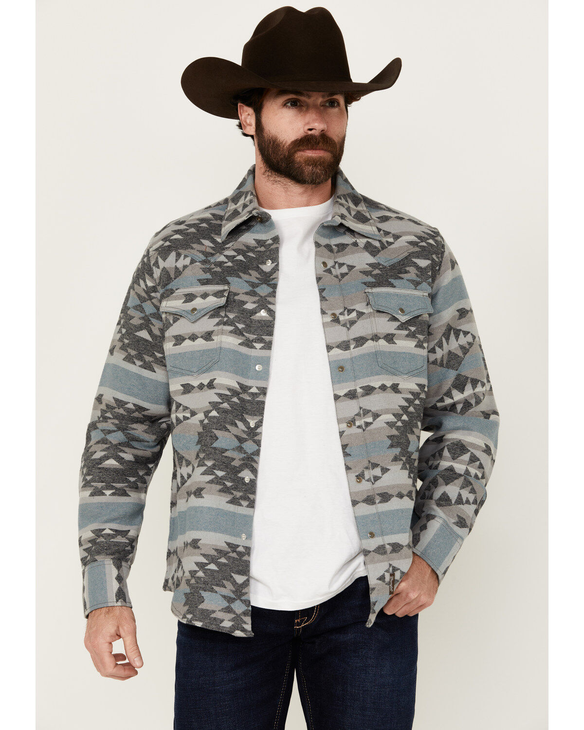 Men's Wrangler Retro Southwestern Print Shirt Jacket