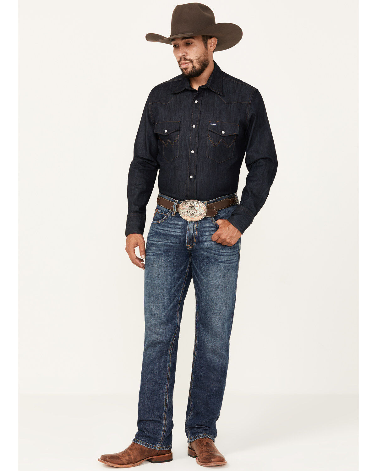 Men's Ariat M2 Marty Dark Wash Relaxed Bootcut Rigid Jeans