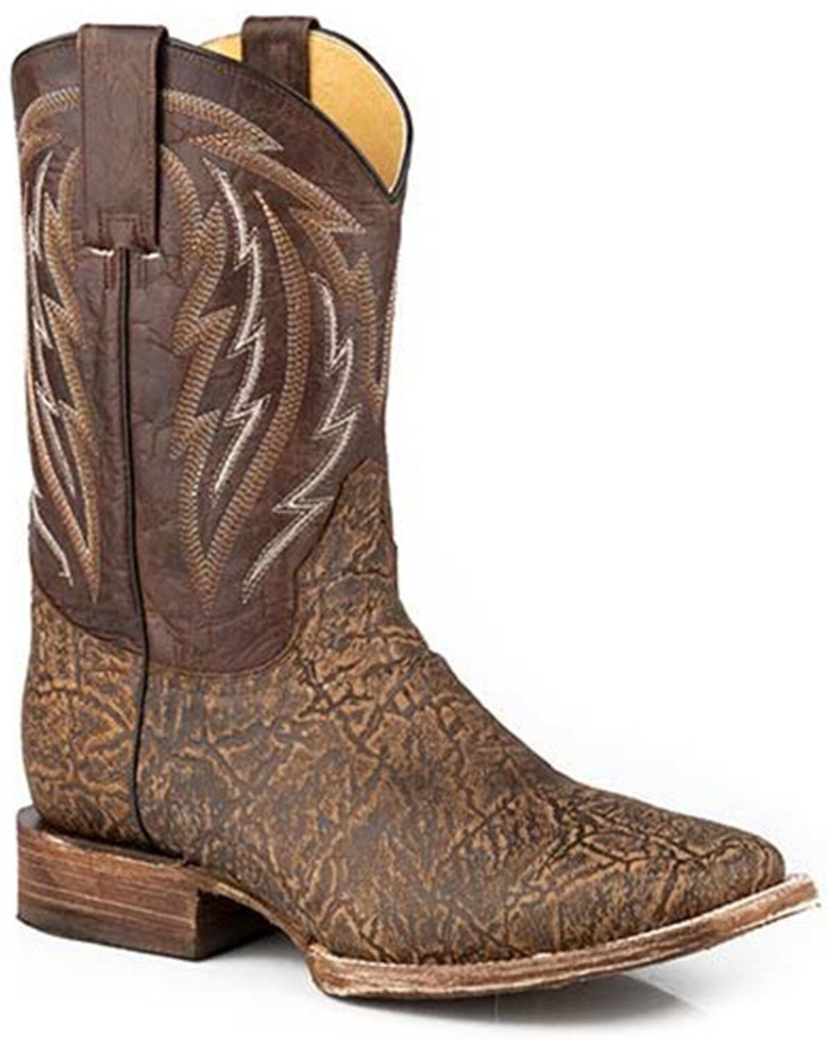 Men's Roper Elephante Western Boots - Broad Square Toe