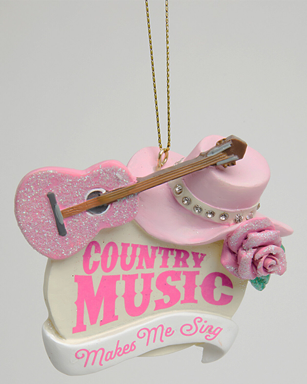Kurt Adler Country Music Makes Me Sing Ornament