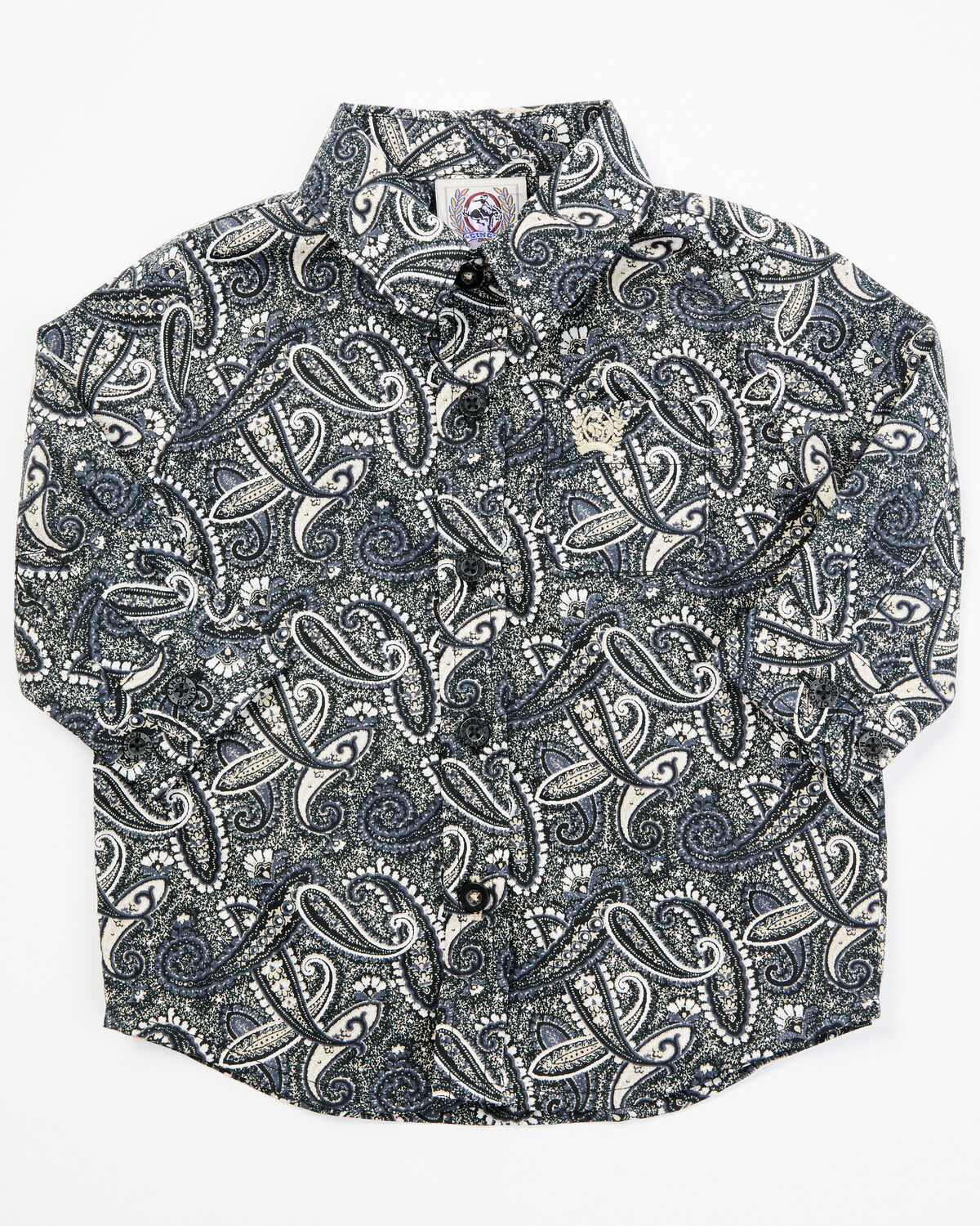Boys' Cinch Infant Paisley Print Long Sleeve Button-Down Western Shirt