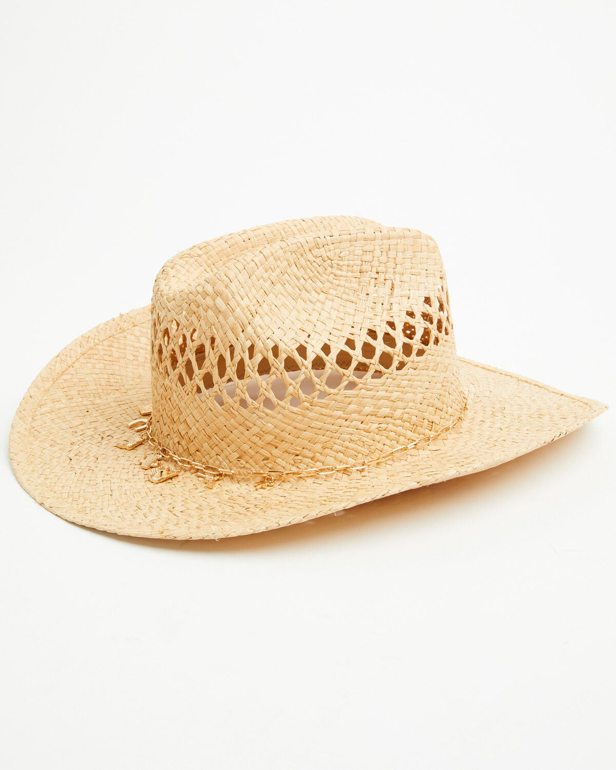 Women's Shyanne Charm Chain Straw Cowboy Hat