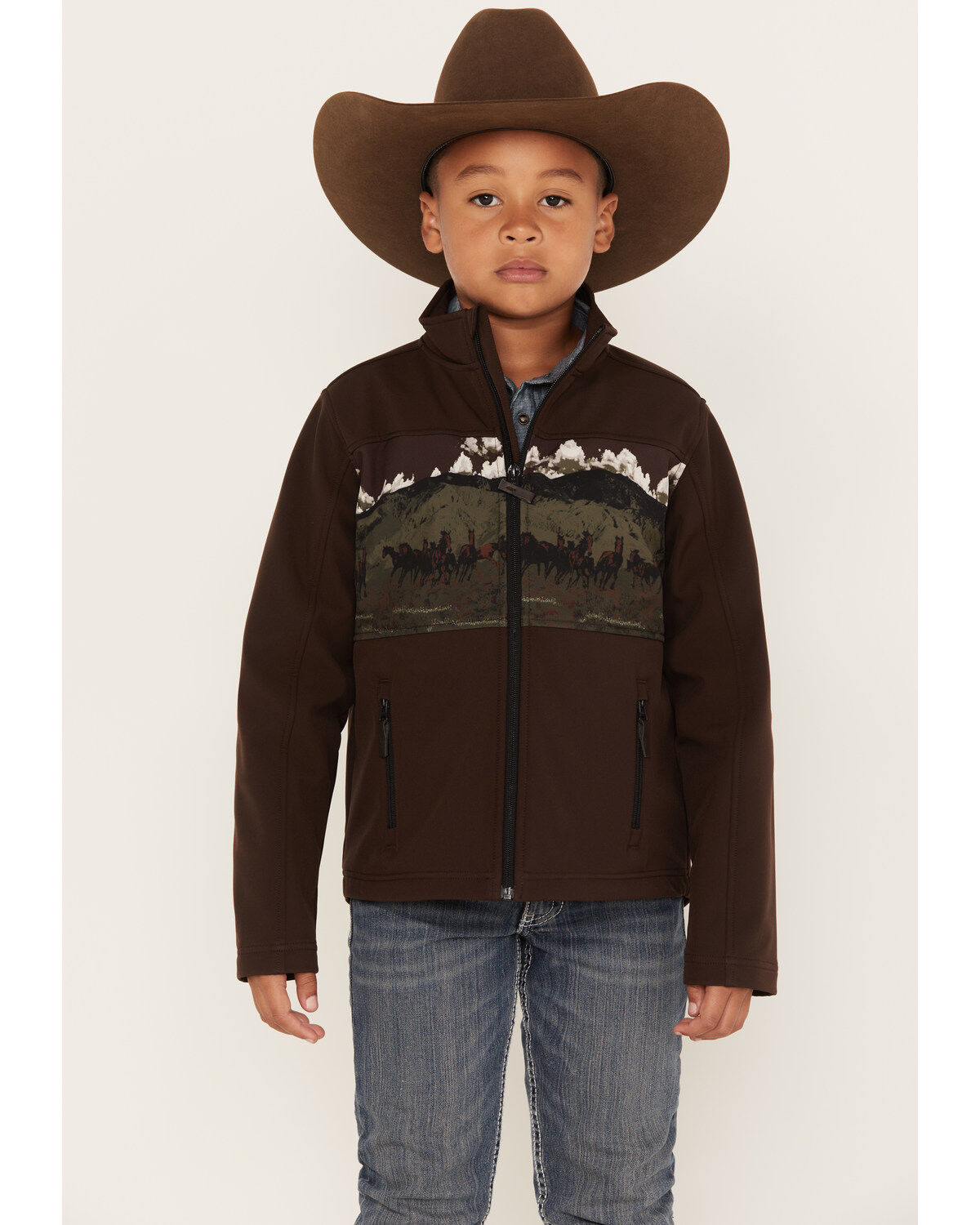 Boys' Cody James Western Scenic Print Softshell Jacket