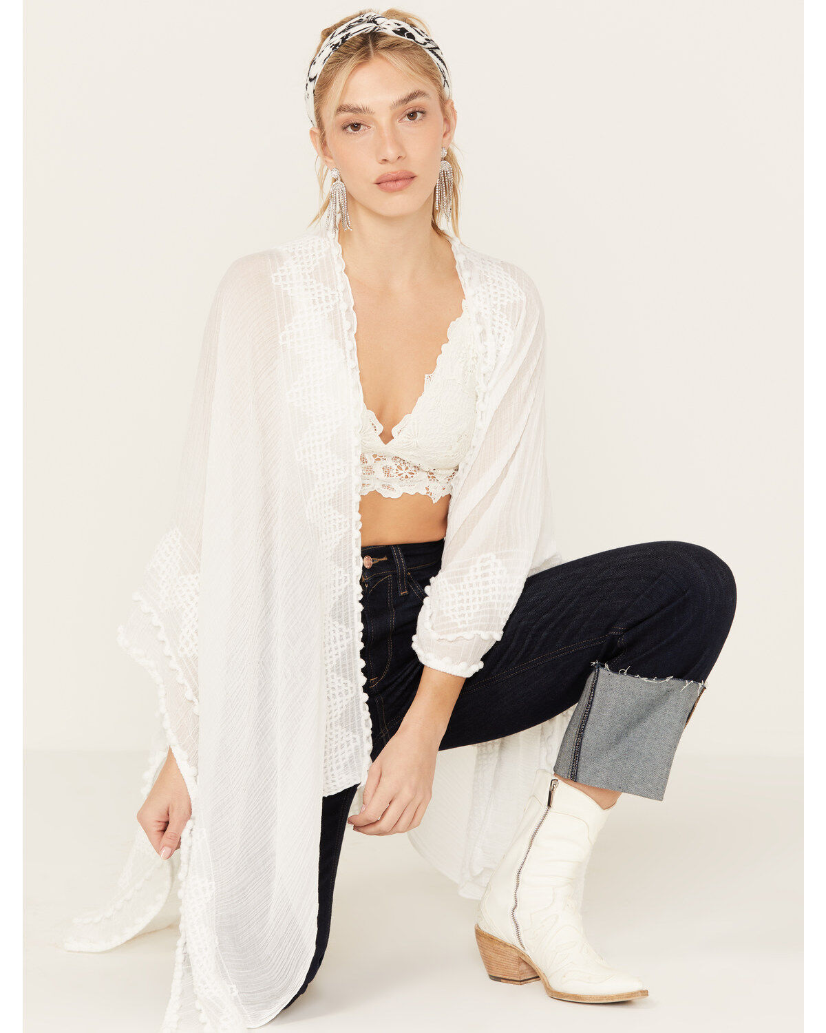 Women's Shyanne Chevron Tassel Chenille Shawl