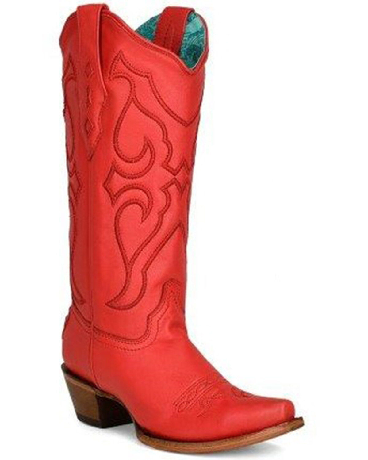 Women's Corral Matching Stitch Pattern & Inlay Western Boots - Snip To