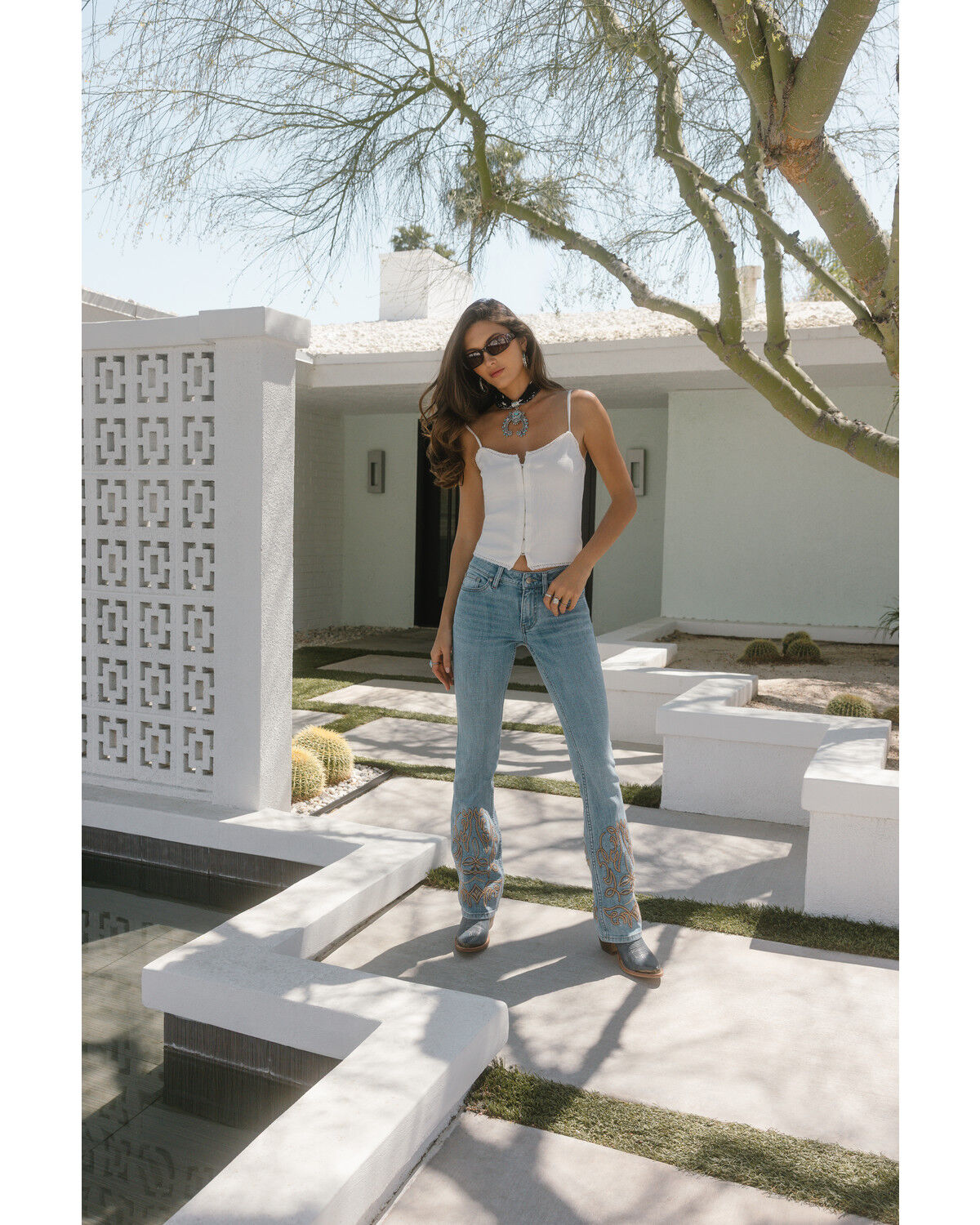 Women's Idyllwind Laurinda Squash Blossom Bandana Necklace