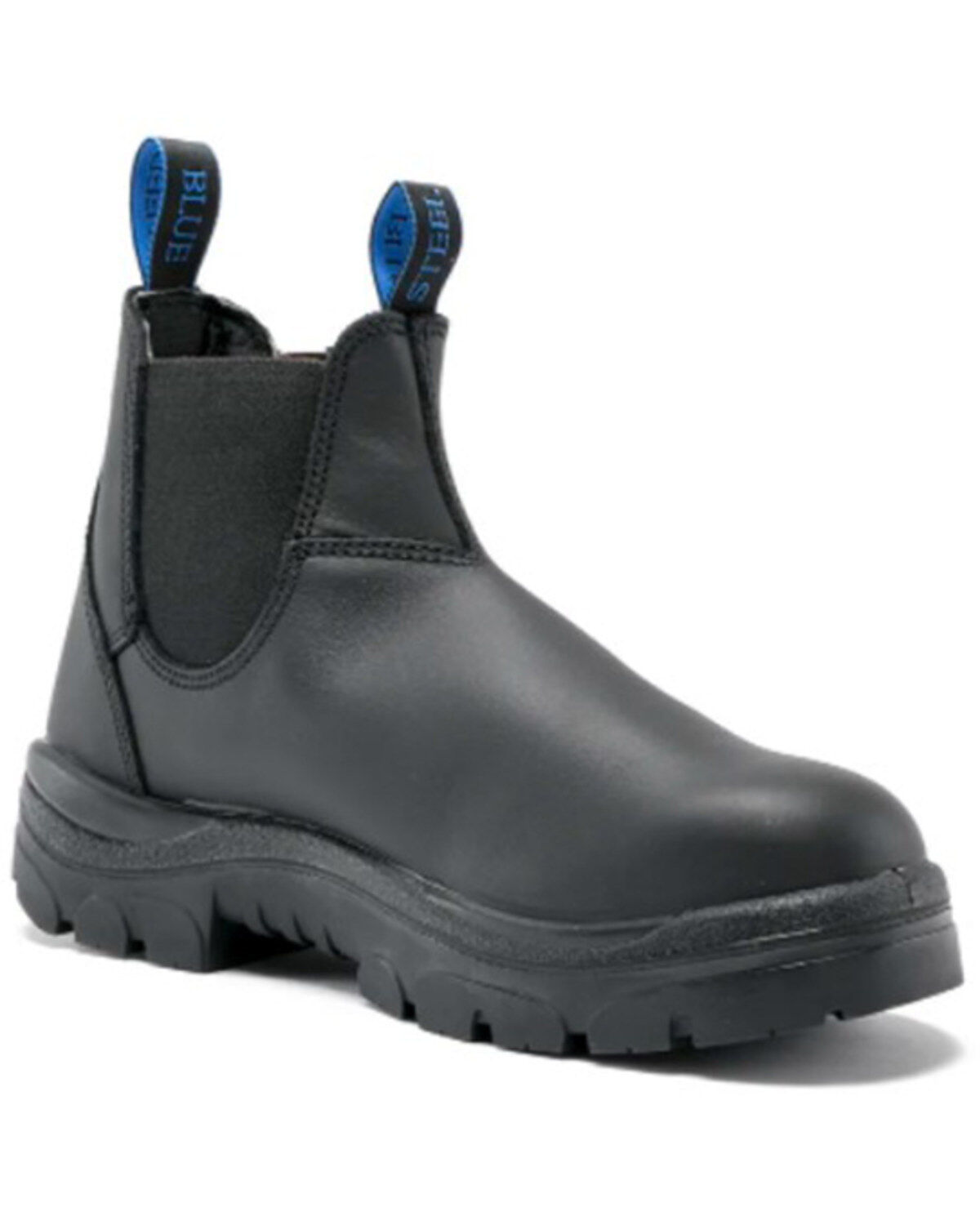 Men's Steel Blue Hobart 6" Elastic Romeo Pull On Ankle Work Boots - So