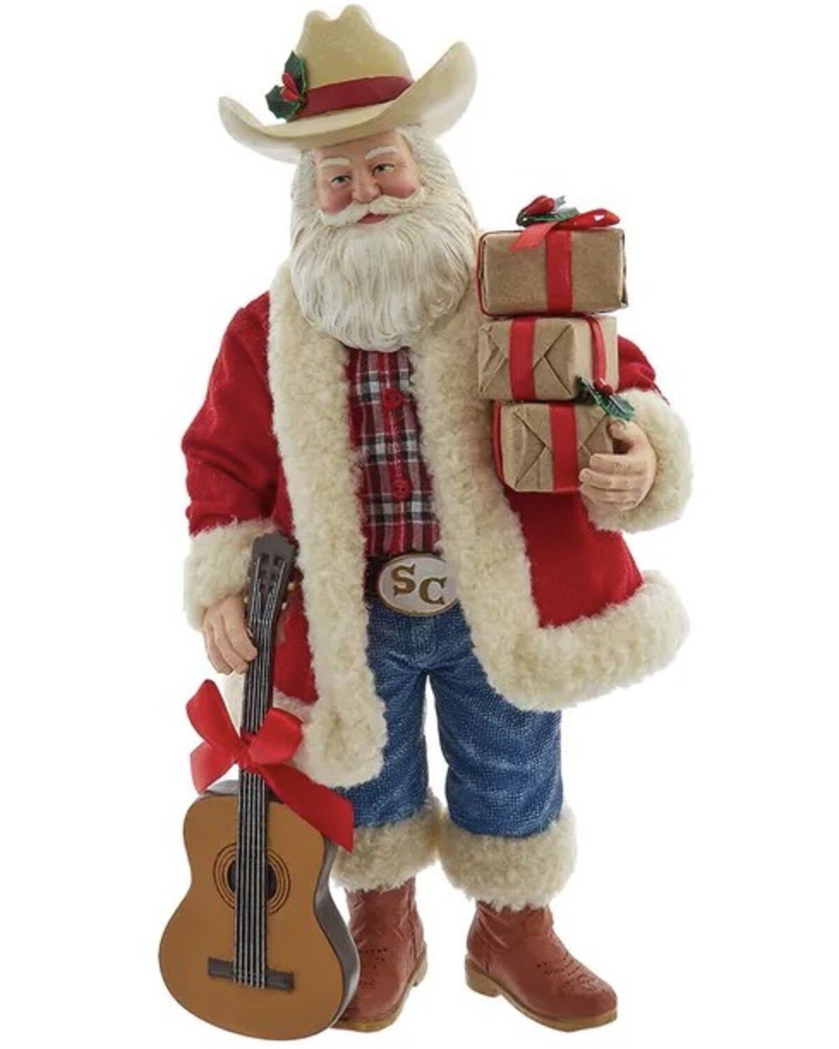Kurt Adler 11" Fabriché Western Santa with Guitar
