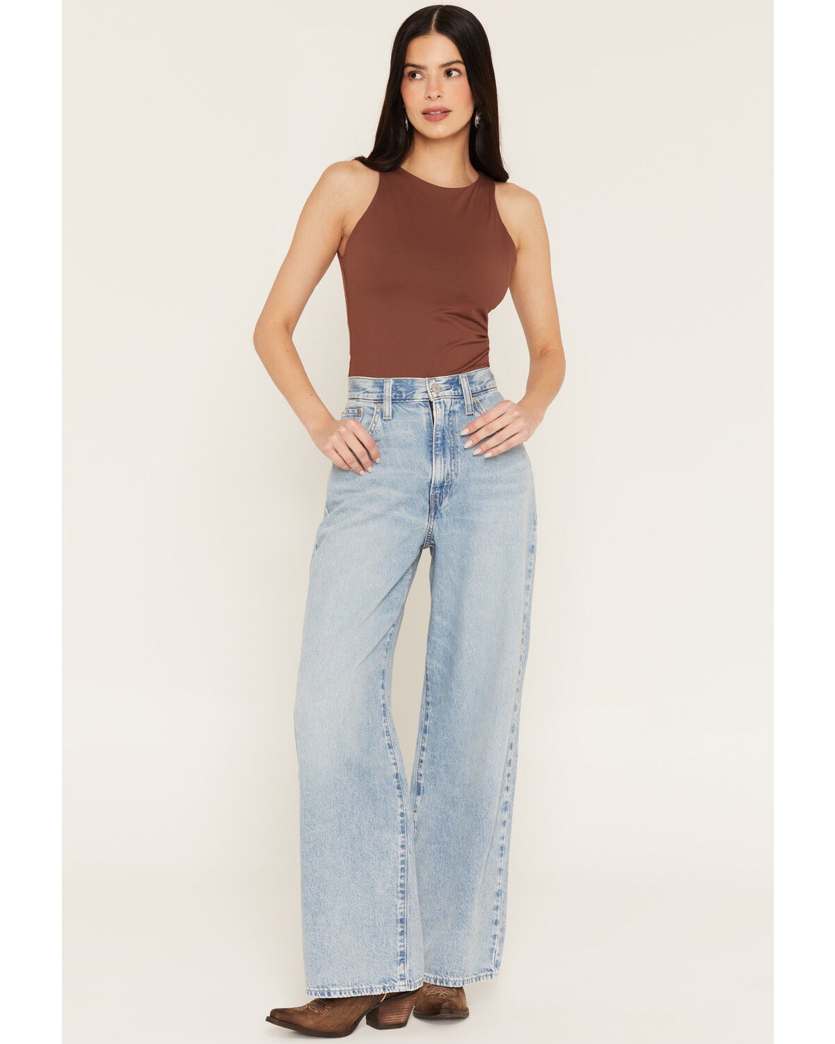 Women's Cinch Levi's Invested Indigo Light Wash Baggy Denim Jeans