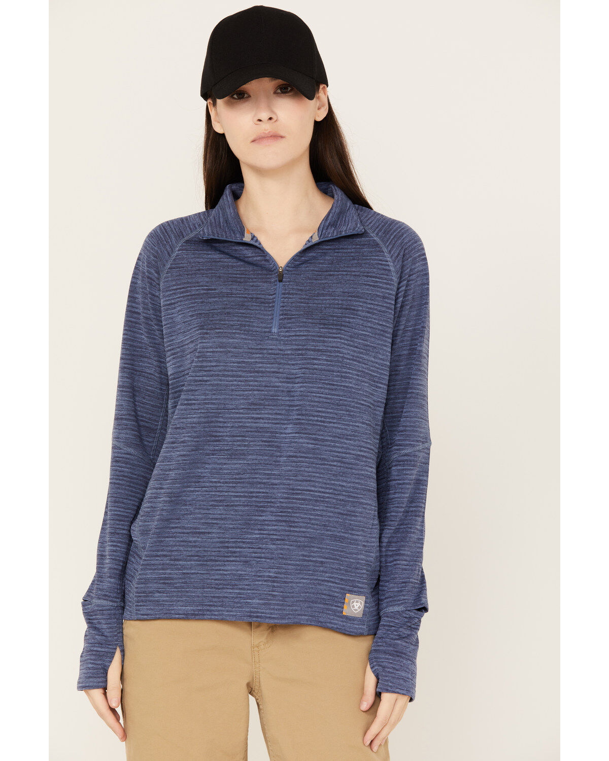 Women's Ariat Rebar 1/4 Zip Long Sleeve Work Shirt