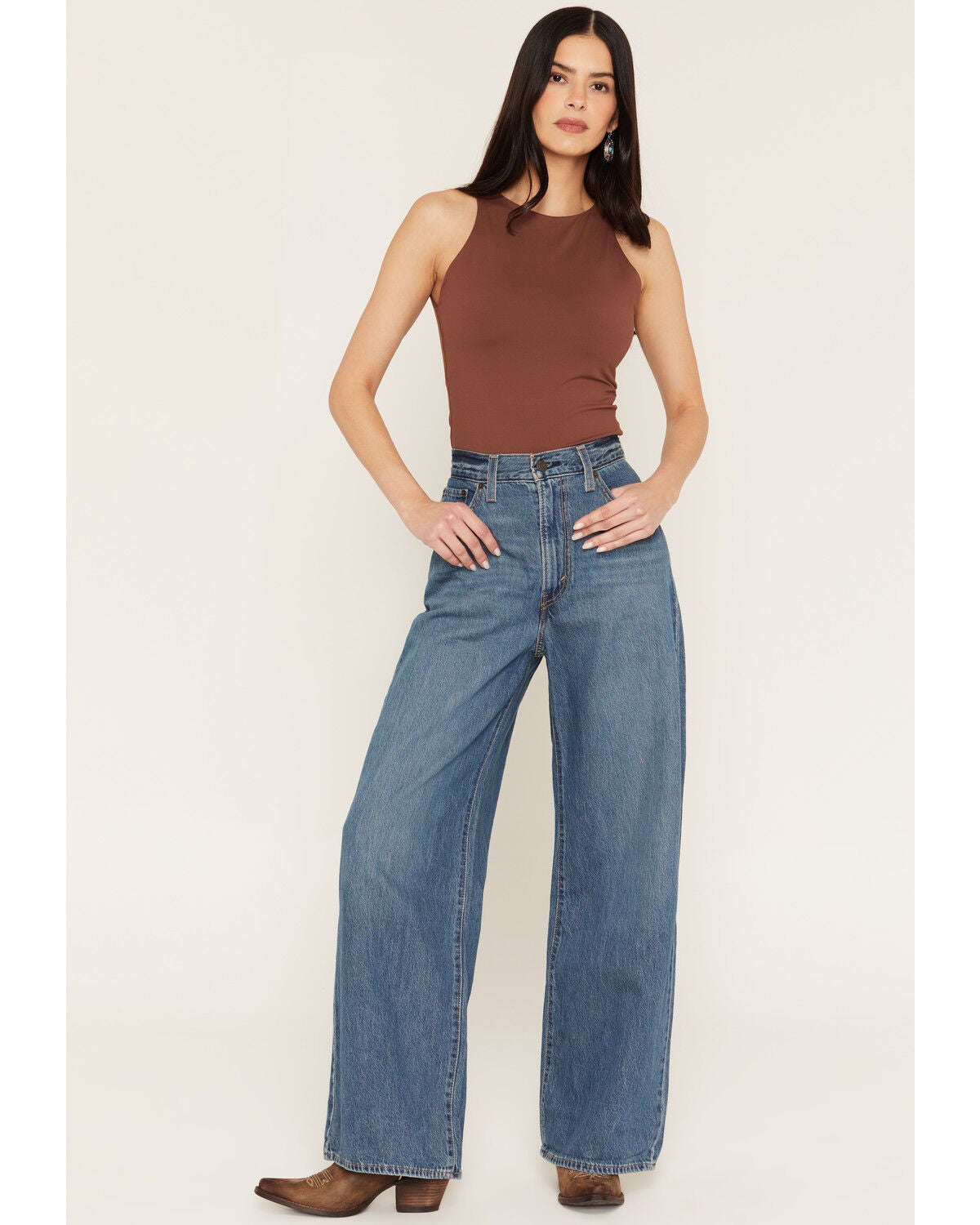 Women's Cinch Levi's Chasing Dreams Medium Wash High Rise Baggy Denim