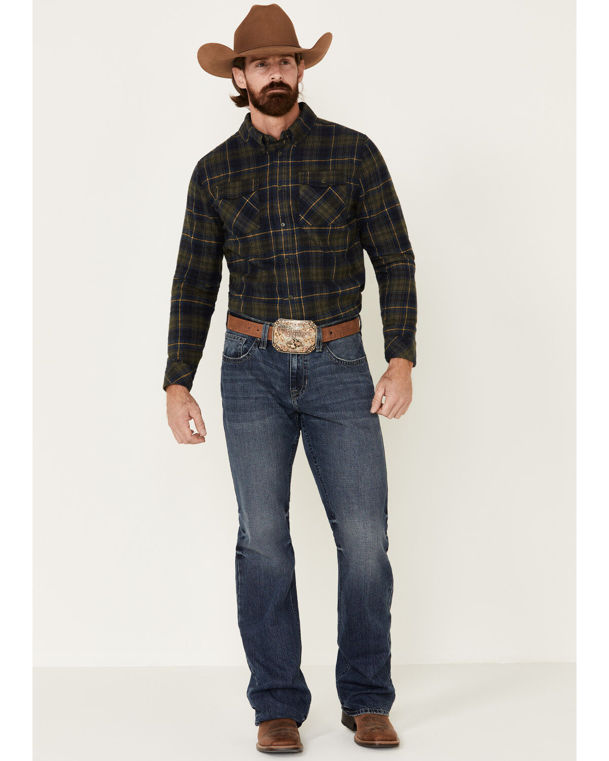 Men's United By Blue Responsible Plaid Long Sleeve Western Flannel Shi
