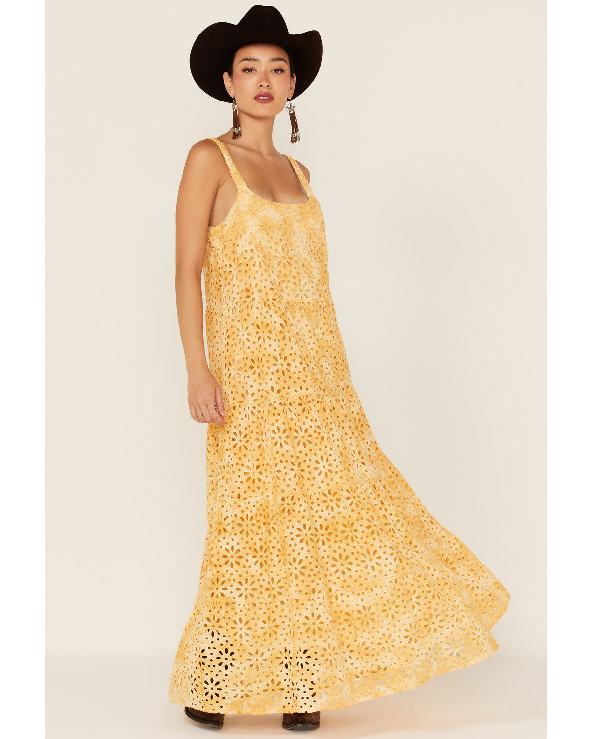 Women's Jen's Pirate Booty Flower Power Eyelet Lace Maxi Dress