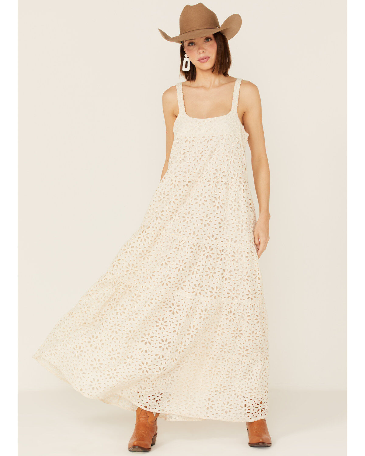 Women's Jen's Pirate Booty Flower Power Eyelet Lace Maxi Dress
