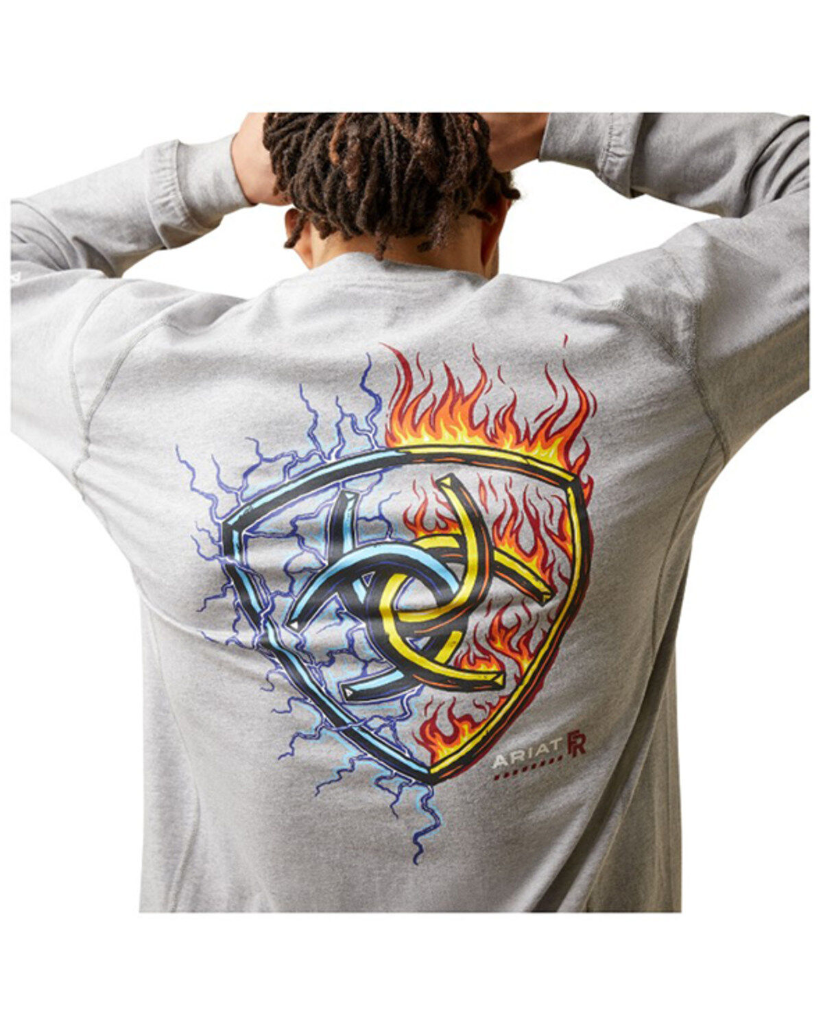 Men's Ariat FR Air Shock Long Sleeve Graphic Work T-Shirt