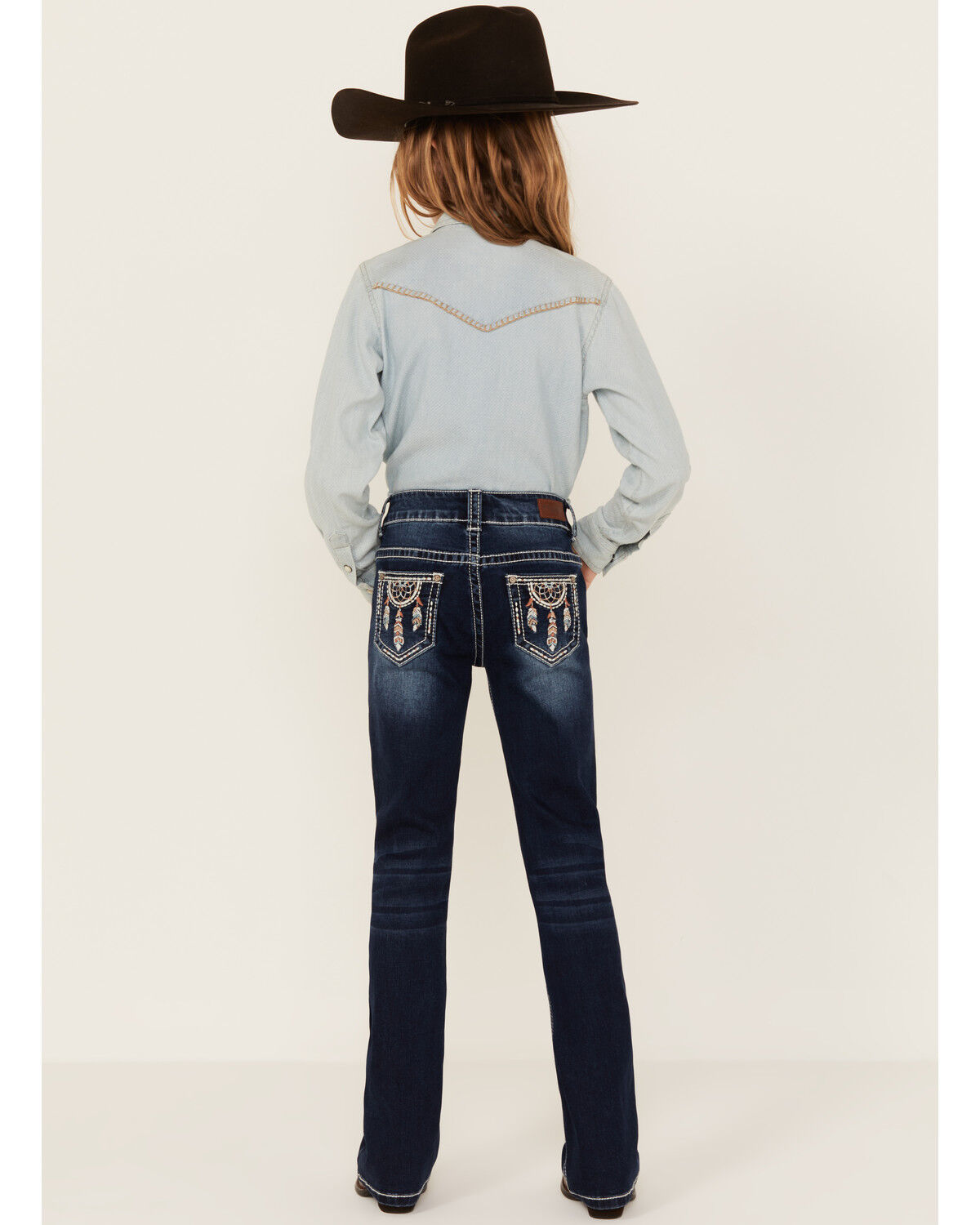 Girls' Shyanne Dreamcatcher Pocket Bootcut Jeans