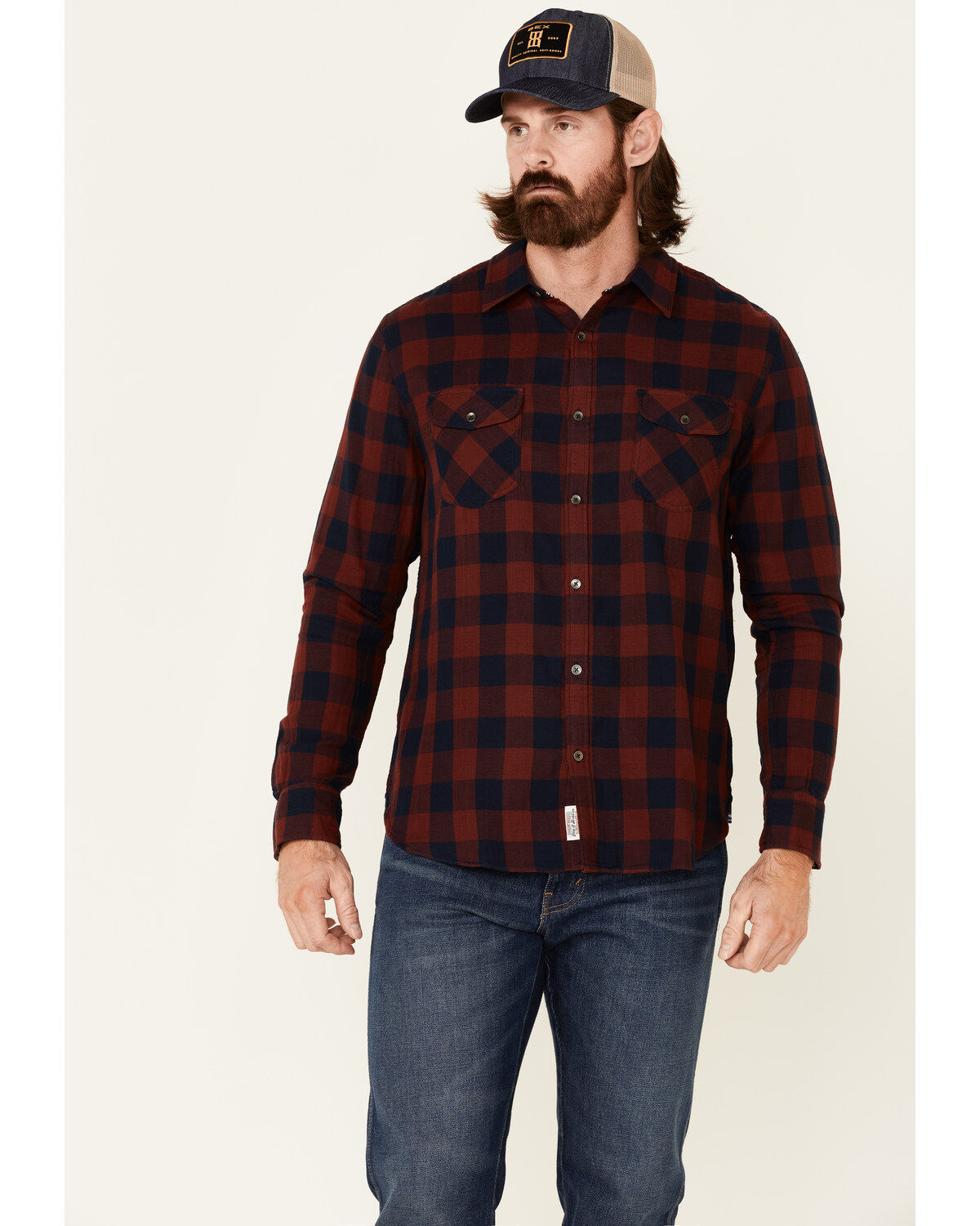 Men's Flag & Anthem Belhaven Plaid Long Sleeve Button Down Western Shi