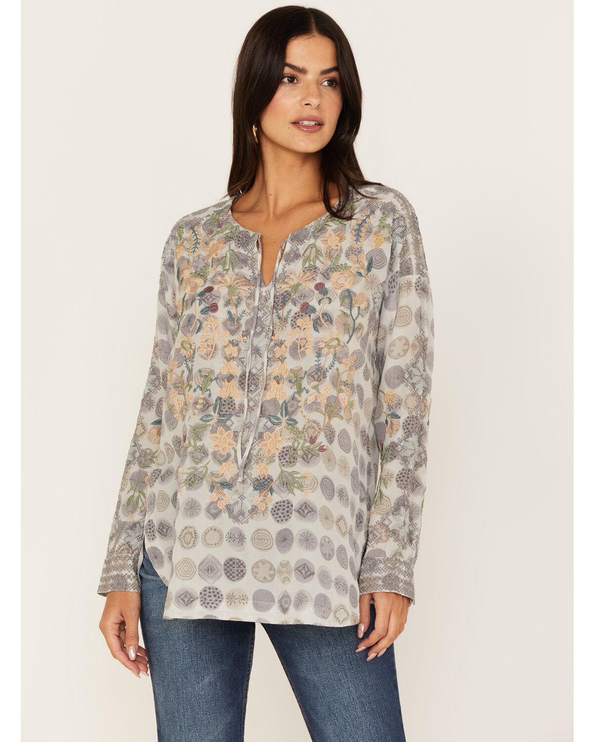 Women's Johnny Was Lakeside Darlyn Embroidered Blouse