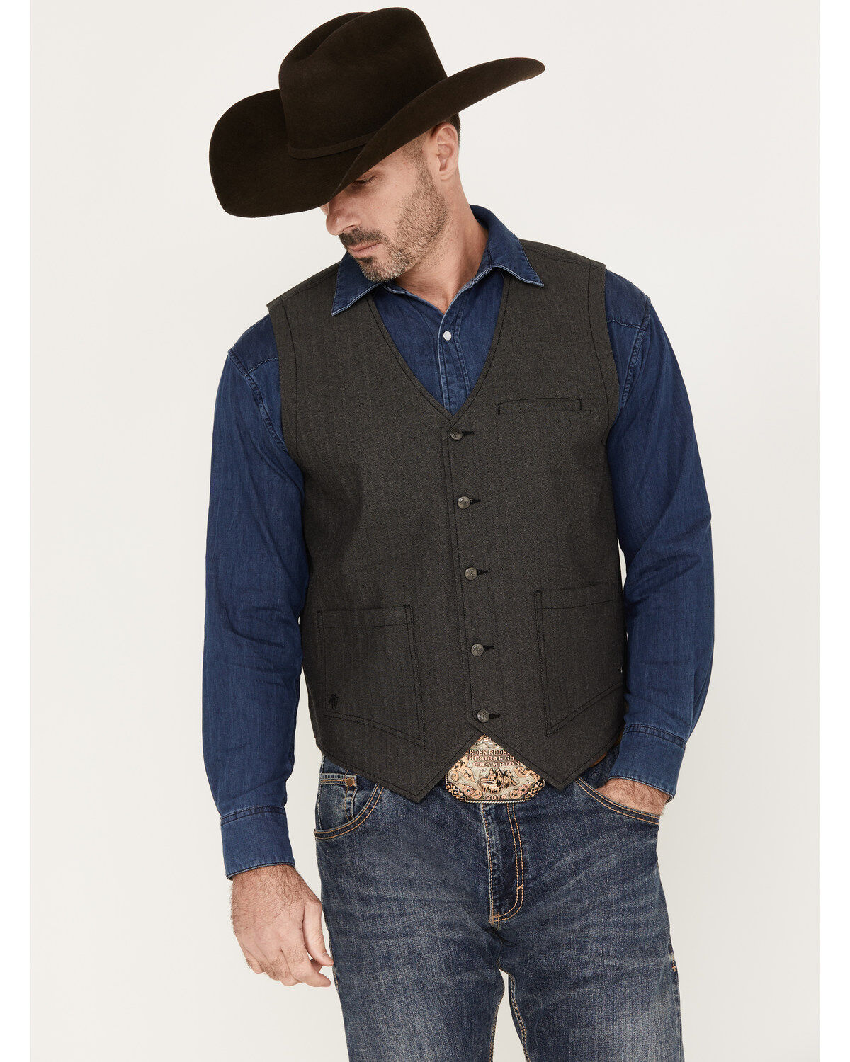 Men's Moonshine Spirit Drifter Herringbone Vest