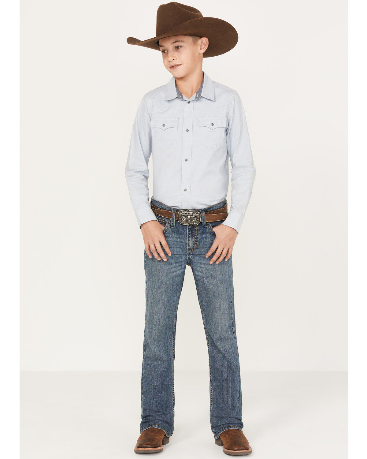 Boys' Cody James Bozeman Dark Wash Slim Bootcut Stretch Denim Jeans