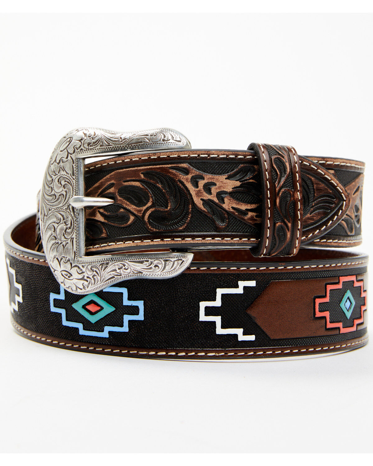 Men's Roper Southwestern Tooled Belt