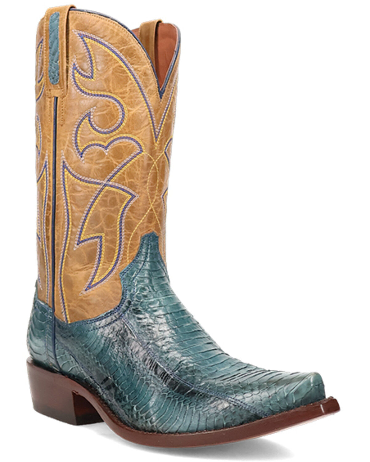 Men's Dan Post Exotic Snake Western Boots - Snip Toe