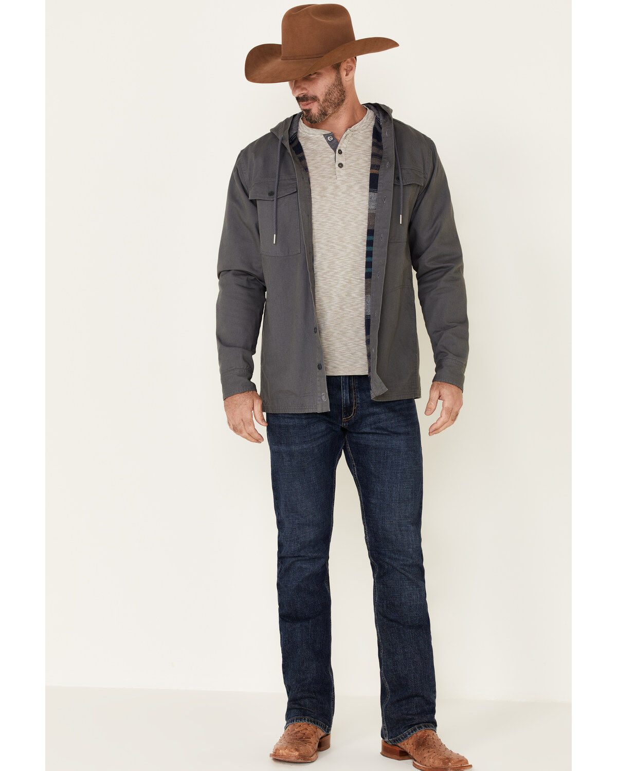Men's United By Blue Flannel Lined Hooded Anchor Chore Coat
