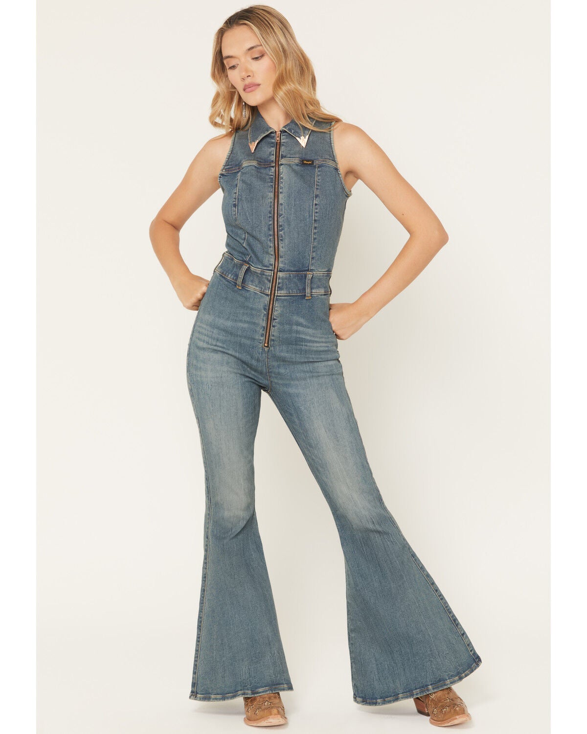 Women's Wrangler X Lainey Wilson Denim Zip Jumpsuit