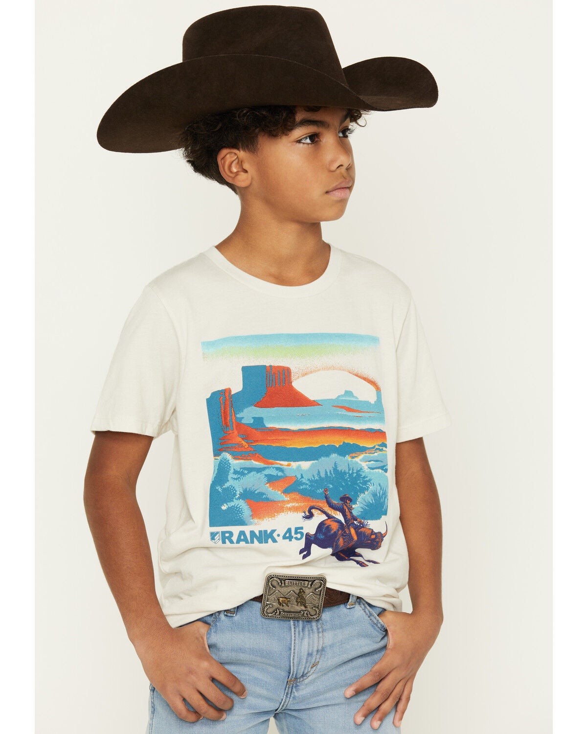 Boys' RANK 45 Bull Rider Short Sleeve Graphic T-Shirt