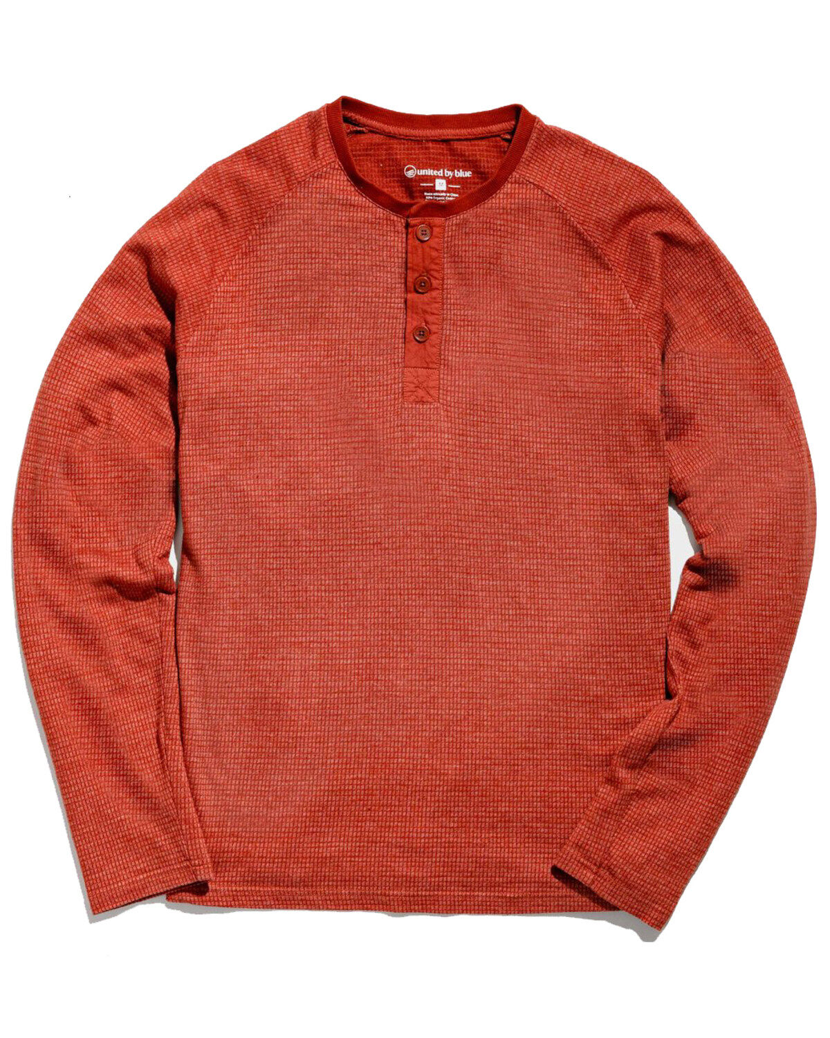 Men's United By Blue Auburn Eco Knit Thermal Henley Long Sleeve Shirt