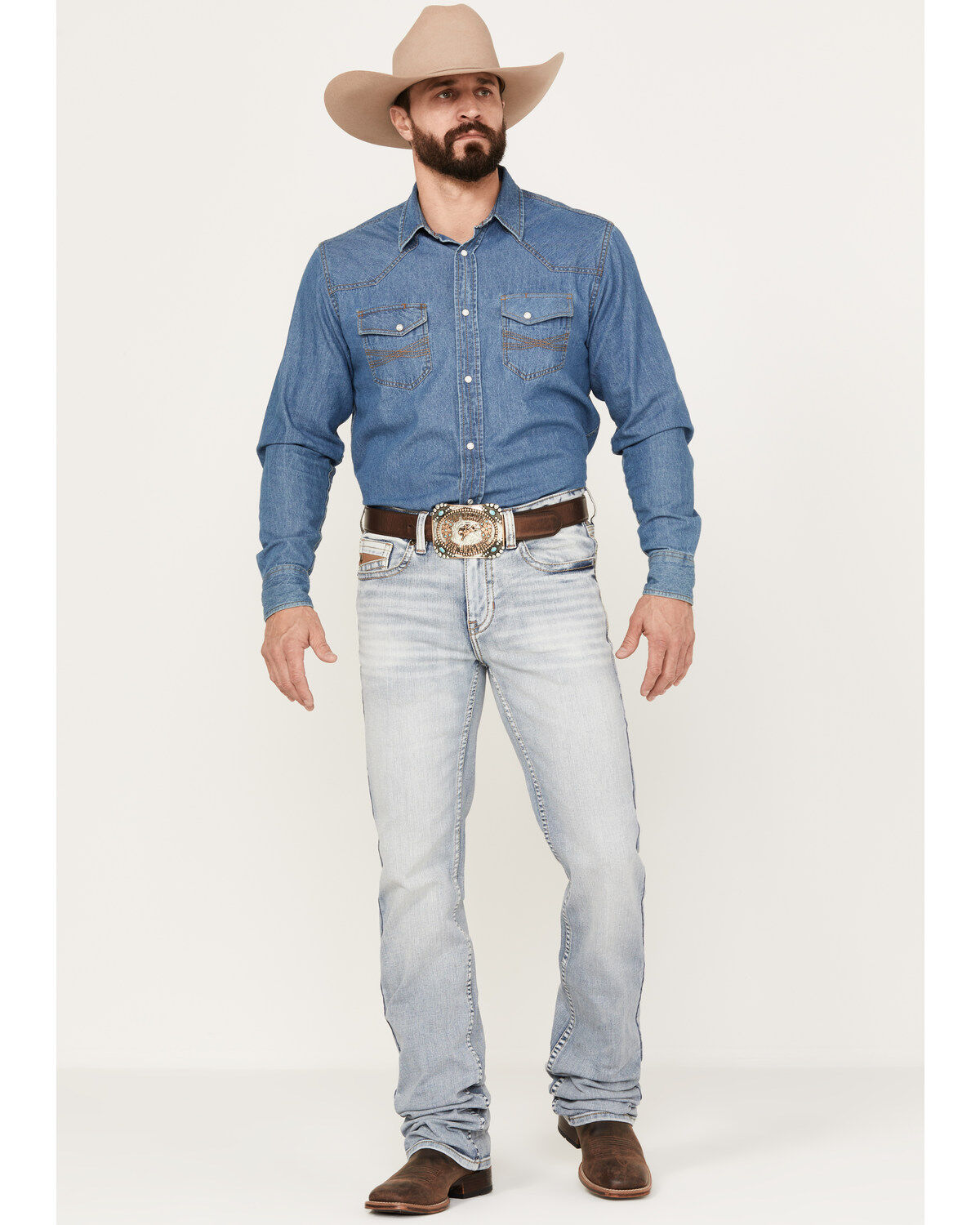 Men's RANK 45 Ringo Light Wash Stackable Straight Performance Stretch