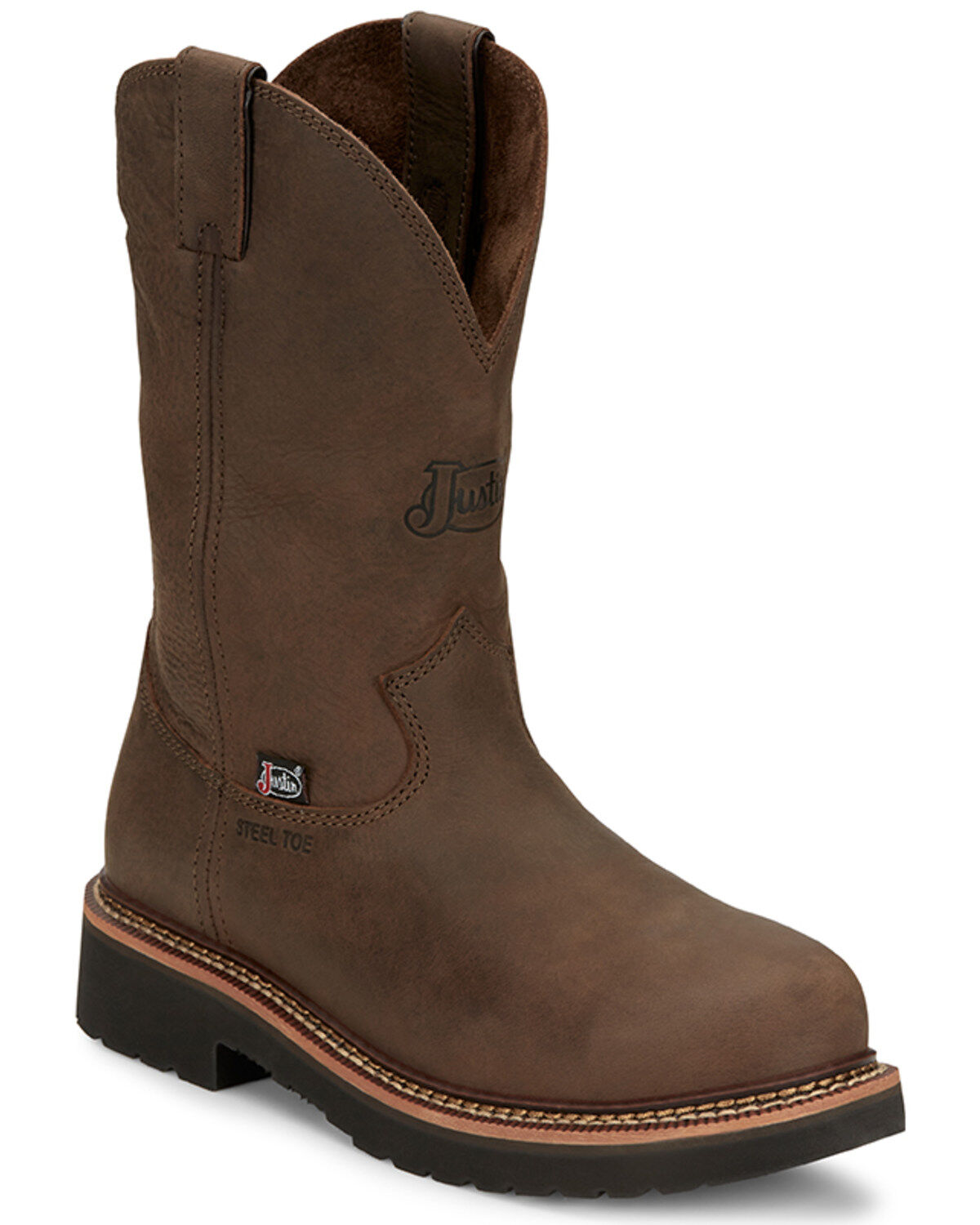 Men's Justin Carbide Pull-On Work Boots - Steel Toe