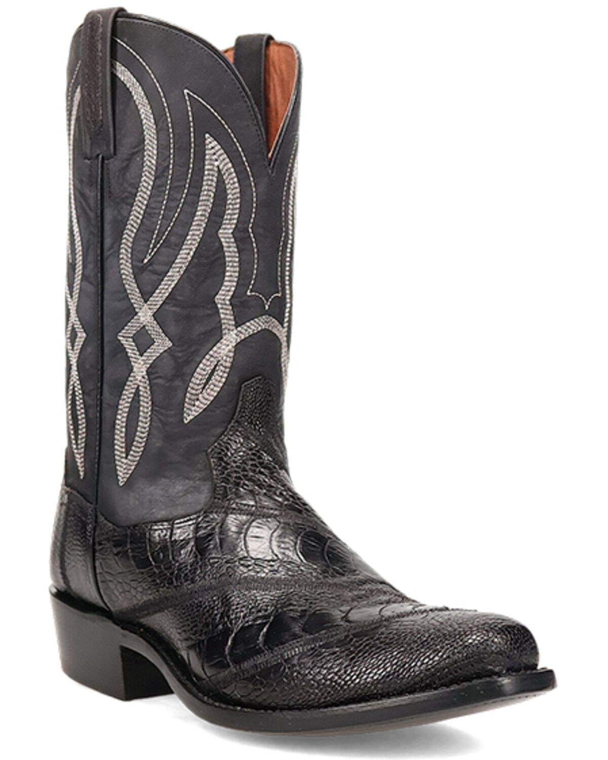 Men's Dan Post Exotic Ostrich Leg Western Boots - Square Toe