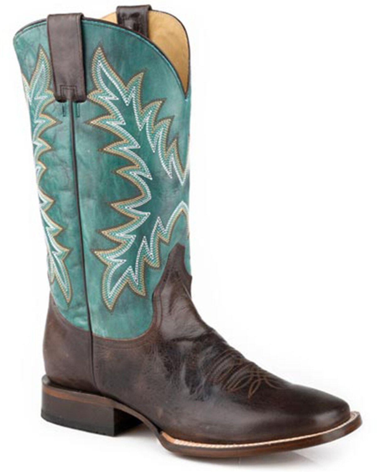 Men's Stetson Cole Western Boots - Broad Square Toe