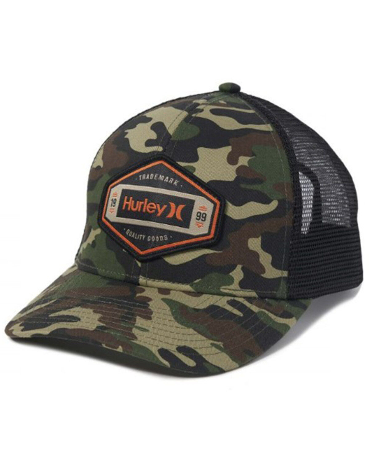 Men's Hurley Camo Print Brighton Logo Patch Ball Cap