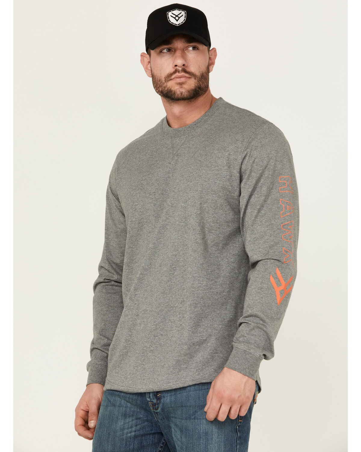 Men's Hawx Logo Long Sleeve Knit Work T-Shirt - Tall