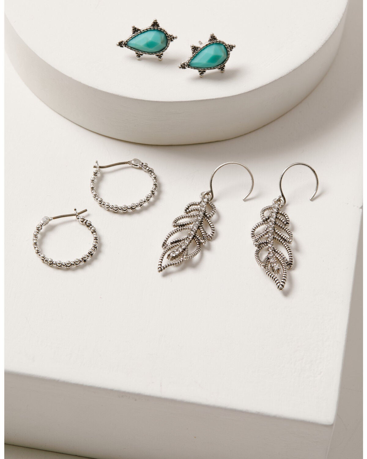 Women's Lainey Wilson Feather Drop Trio Earring Set - 3 Piece