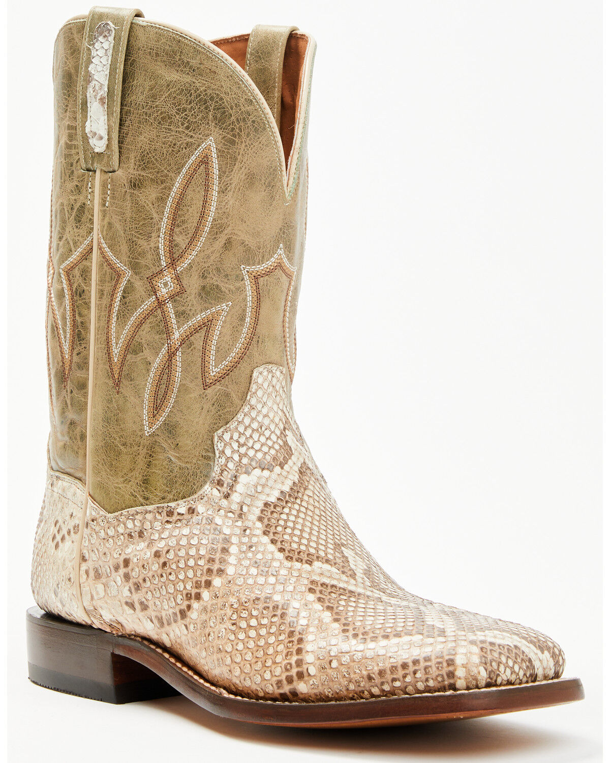 Men's Dan Post Exotic Python Western Boots - Broad Square Toe