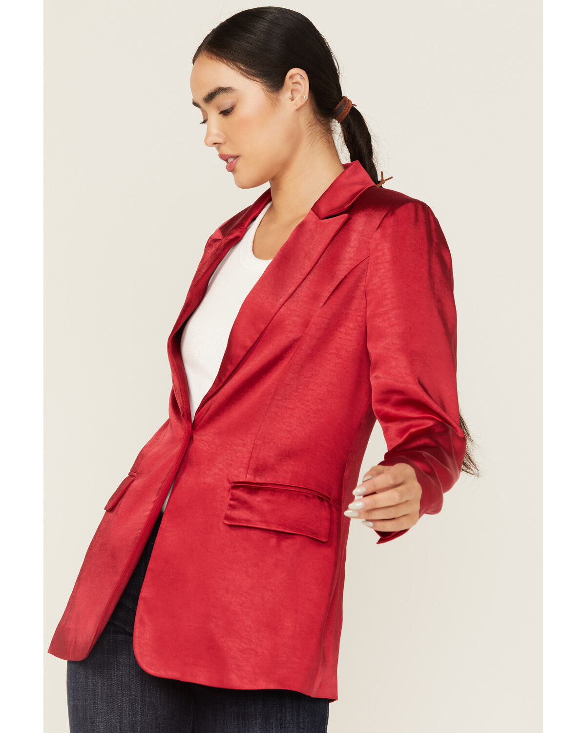 Women's Skies are Blue Satin Blazer