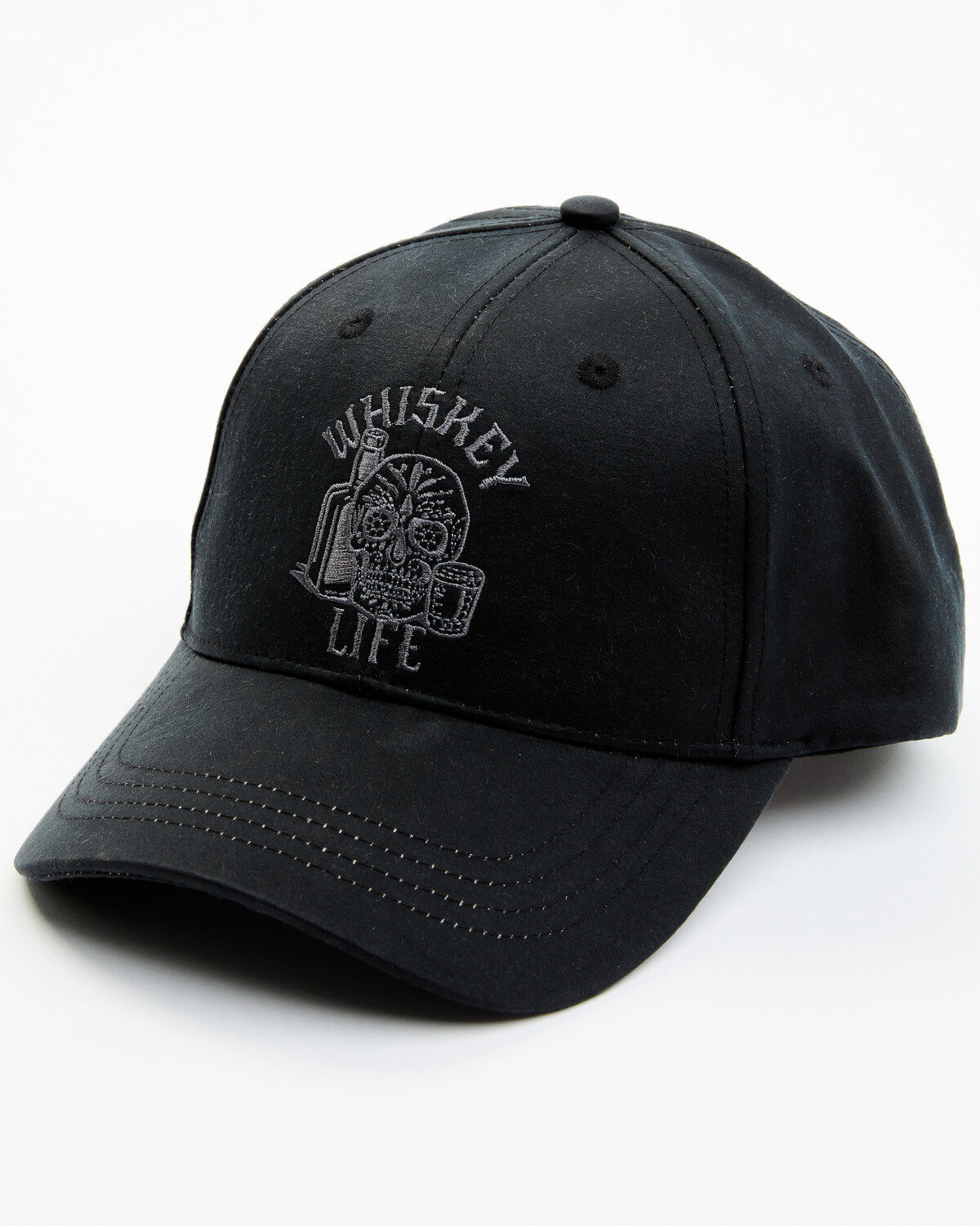 Men's Moonshine Spirit Black Whiskey Life Ball Cap