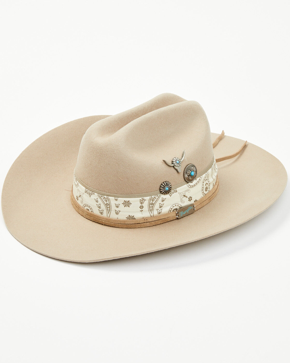 Women's Wrangler Layered Band And Concho Felt Cowboy Hat