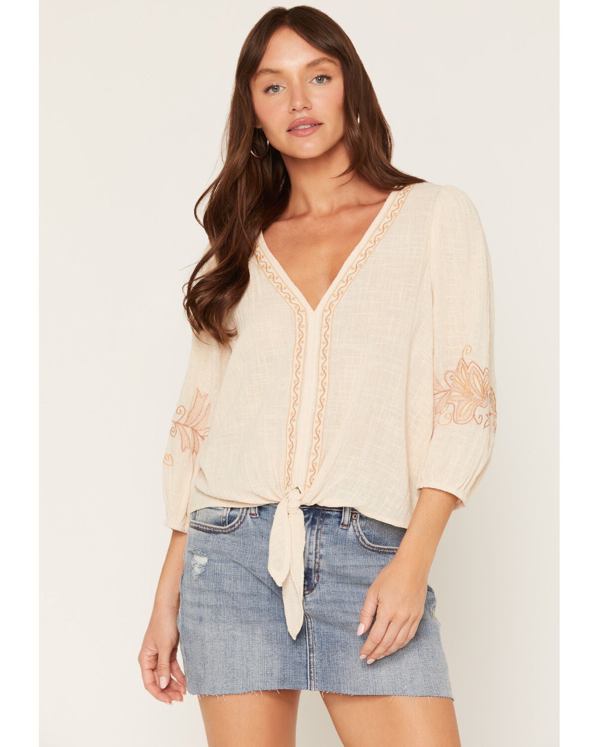 Women's Lovestitch Embroidered Long Sleeve Shirt