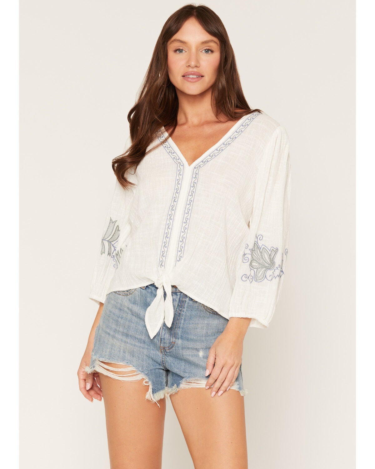 Women's Lovestitch Embroidered Long Sleeve Shirt
